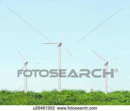 Stock Image - Windmills. Fotosearch
