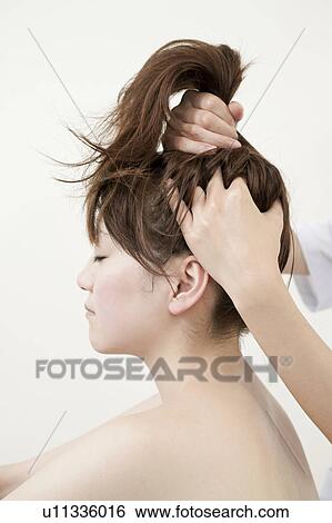 Woman Receiving Head Massage View Large Photo Image Stock Photograph - Woman Receiving Head Massage. Fotosearch