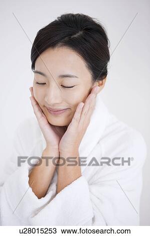 Woman with head in hands View Large Photo Image Stock Image - Woman with head in hands. Fotosearch