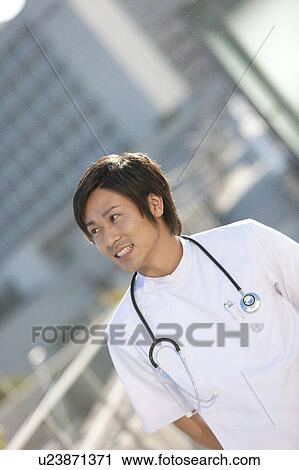 Stock Image - Young Male Doctor. Fotosearch