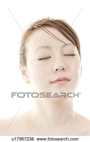 Young Woman Eyes Closed View Large Photo Image Stock Photo - Young Woman Eyes Closed. Fotosearch
