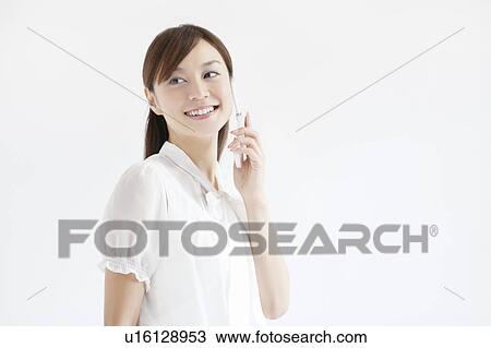Young Woman on Phone View Large Photo Image Stock Image - Young Woman on Phone. Fotosearch