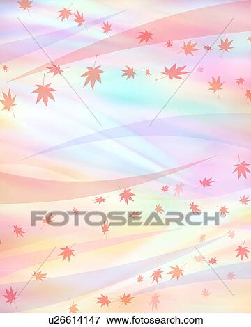 Stock Photo - Background Image with Maple Leaves. Fotosearch