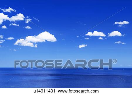 Stock Image - Blue Sky and Ocean. Fotosearch