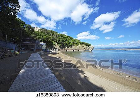 Stock Image - Boardwalk on Beach. Fotosearch