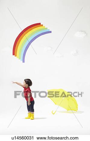 Boy and Yellow Umbrella View Large Photo Image Stock Image - Boy and Yellow Umbrella. Fotosearch
