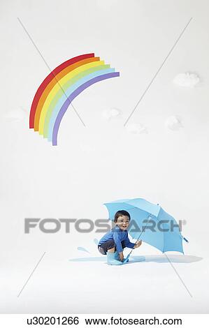 Boy Playing Under Rainbow View Large Photo Image Stock Photograph - Boy Playing Under Rainbow. Fotosearch