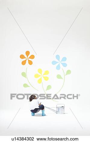 Boy Watering Plants View Large Photo Image Stock Image - Boy Watering Plants. Fotosearch