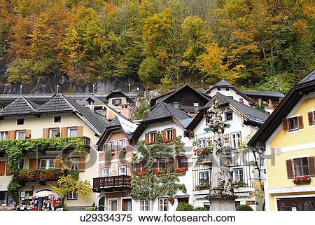 Stock Photography - Buildings in Hallstatt. Fotosearch