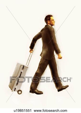 Businessman walking with luggage View Large Photo Image Stock Image - Businessman walking with luggage. Fotosearch
