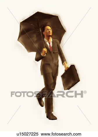 Businessman with an umbrella View Large Photo Image Stock Photography - Businessman with an umbrella. Fotosearch