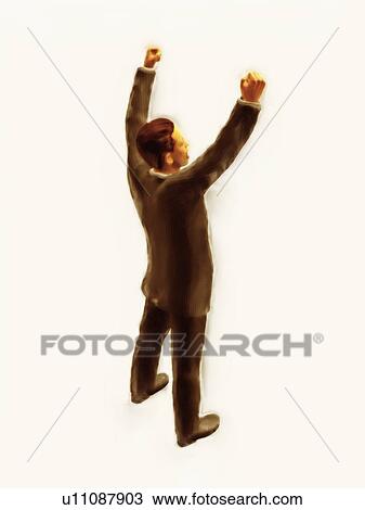 Businessman with arms raised View Large Photo Image Stock Image - Businessman with arms raised. Fotosearch