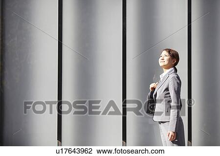 Businesswoman Looking Up View Large Photo Image Stock Image - Businesswoman Looking Up. Fotosearch