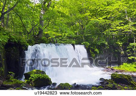 Choshi Otaki Waterfall View Large Photo Image Stock Image - Choshi Otaki Waterfall. Fotosearch
