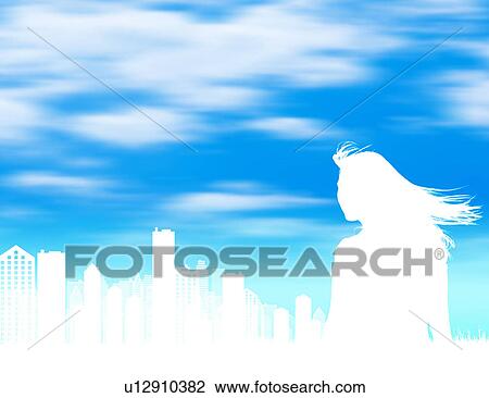 Cityscape and Woman View Large Photo Image Stock Image - Cityscape and Woman. Fotosearch