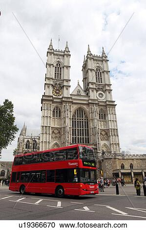 Double Decker Bus and Westminster Abbey View Large Photo Image Stock Image - Double Decker Bus and Westminster Abbey. Fotosearch