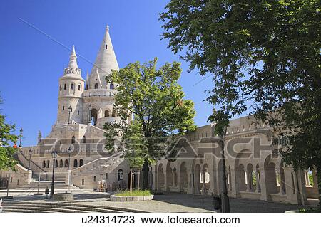 Stock Image - Fisherman's Bastion, Budapest, Hungary. Fotosearch