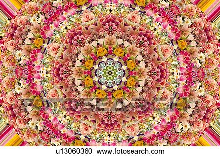 Stock Image - Flower Kaleidoscope. Fotosearch