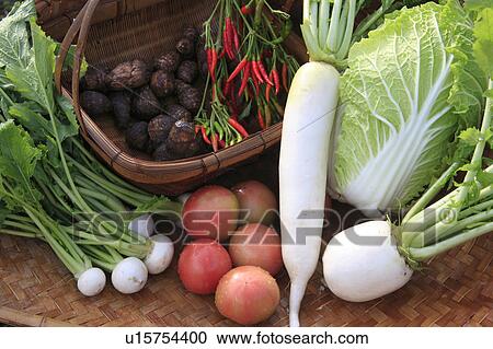 Fresh Vegetables on Bamboo Basket View Large Photo Image Stock Image - Fresh Vegetables on Bamboo Basket. Fotosearch