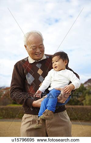Stock Photography - Grandfather and Granson. Fotosearch