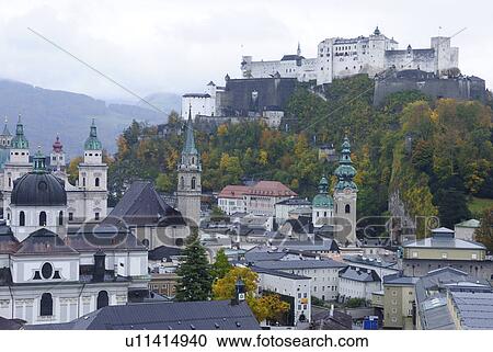 Hohensalzburg Castle and Salzburg View Large Photo Image Stock Image - Hohensalzburg Castle and Salzburg. Fotosearch