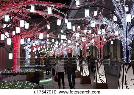 Stock Image - Illumination at Nagoya Station. Fotosearch