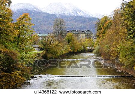 Stock Image - Ischl River in Autumn. Fotosearch