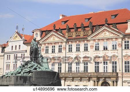 Jan Hus Monument, Kinsky Palace, Prague, Czech Republic View Large Photo Image Stock Photograph - Jan Hus Monument, Kinsky Palace, Prague, Czech Republic. Fotosearch