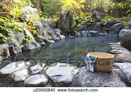 Japanese-style hot spring View Large Photo Image Stock Image - Japanese-style hot spring. Fotosearch