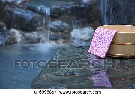 Japanese-style hot spring View Large Photo Image Stock Photo - Japanese-style hot spring. Fotosearch