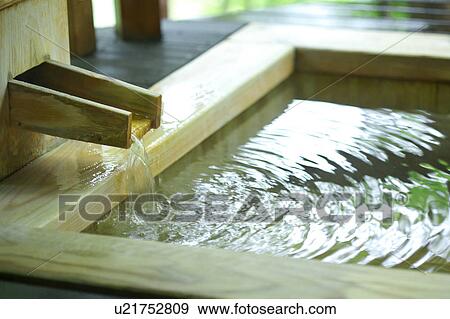Stock Photo - Japanese-style hot spring. Fotosearch