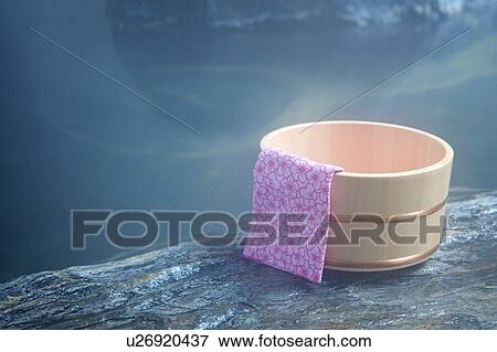 Japanese-style hot spring View Large Photo Image Stock Photo - Japanese-style hot spring. Fotosearch