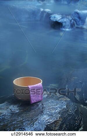 Japanese-style hot spring View Large Photo Image Stock Photograph - Japanese-style hot spring. Fotosearch