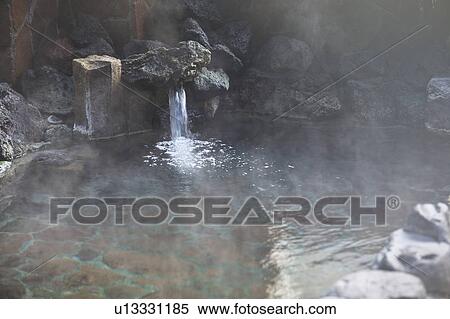 Japanese-style hot spring View Large Photo Image Stock Photography - Japanese-style hot spring. Fotosearch