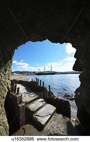 Kaiyo Maru Seen From Cave View Large Photo Image Stock Photograph - Kaiyo Maru Seen From Cave. Fotosearch