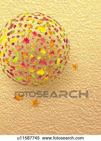 Stock Photography - Leaves in sphere shape. Fotosearch