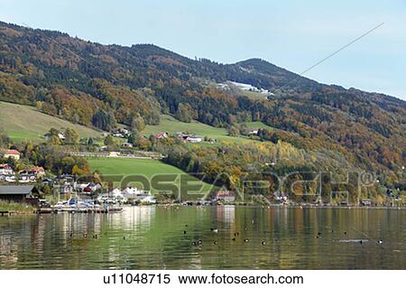 Stock Photography - Monte Lake and Village. Fotosearch