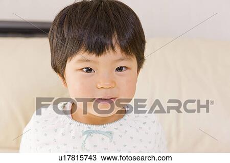 Stock Image - Portrait of girl. Fotosearch