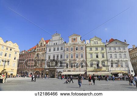 Prague Old Town Square, Prague, Czech Republic View Large Photo Image Stock Photograph - Prague Old Town Square, Prague, Czech Republic. Fotosearch