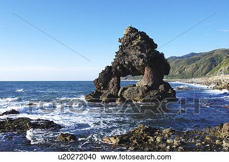 Rock Formation Madoiva (Window Rock) View Large Photo Image Stock Image - Rock Formation Madoiva (Window Rock). Fotosearch