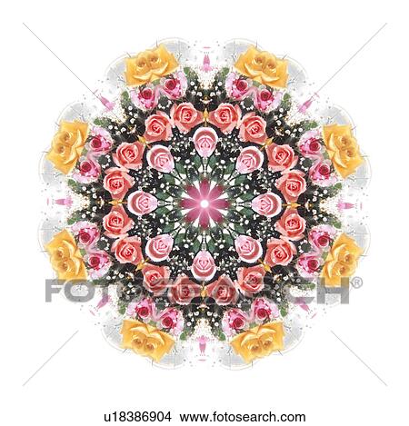 Picture - Rose Kaleidoscope. Fotosearch