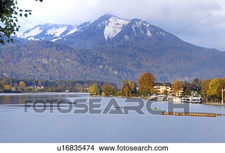 Picture - Sankt Wolfgang Lake in Autumn. Fotosearch