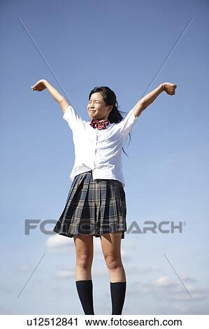 Schoolgirl Stretching View Large Photo Image Stock Image - Schoolgirl Stretching. Fotosearch