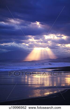 Stock Image - Sea at Dusk. Fotosearch