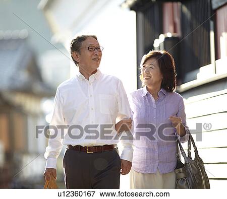 Senior Couple Arm in Arm View Large Photo Image Stock Photo - Senior Couple Arm in Arm. Fotosearch