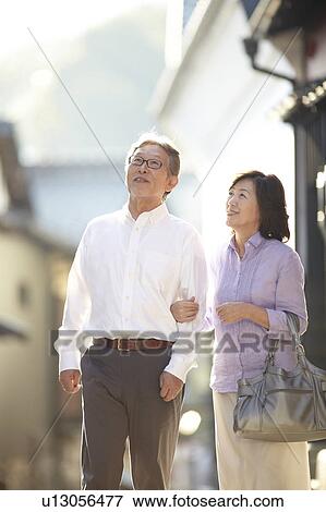 Senior Couple Arm in Arm View Large Photo Image Stock Photo - Senior Couple Arm in Arm. Fotosearch