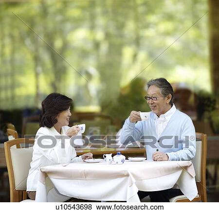 Senior Couple Having Afternoon Tea View Large Photo Image Stock Photo - Senior Couple Having Afternoon Tea. Fotosearch