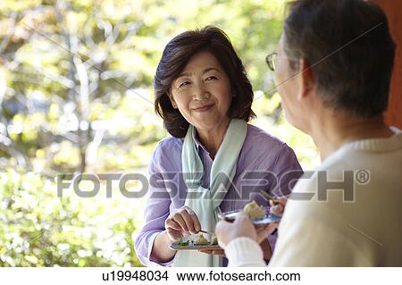 Senior Couple Having Kuri Kinton View Large Photo Image Picture - Senior Couple Having Kuri Kinton. Fotosearch