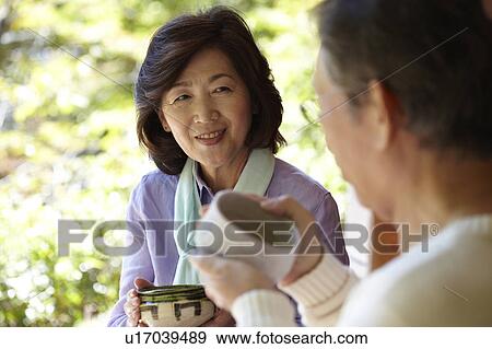 Senior Couple Having Tea View Large Photo Image Stock Photo - Senior Couple Having Tea. Fotosearch