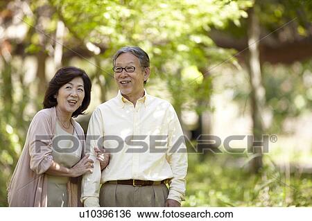 Stock Photograph - Senior Couple in Park. Fotosearch